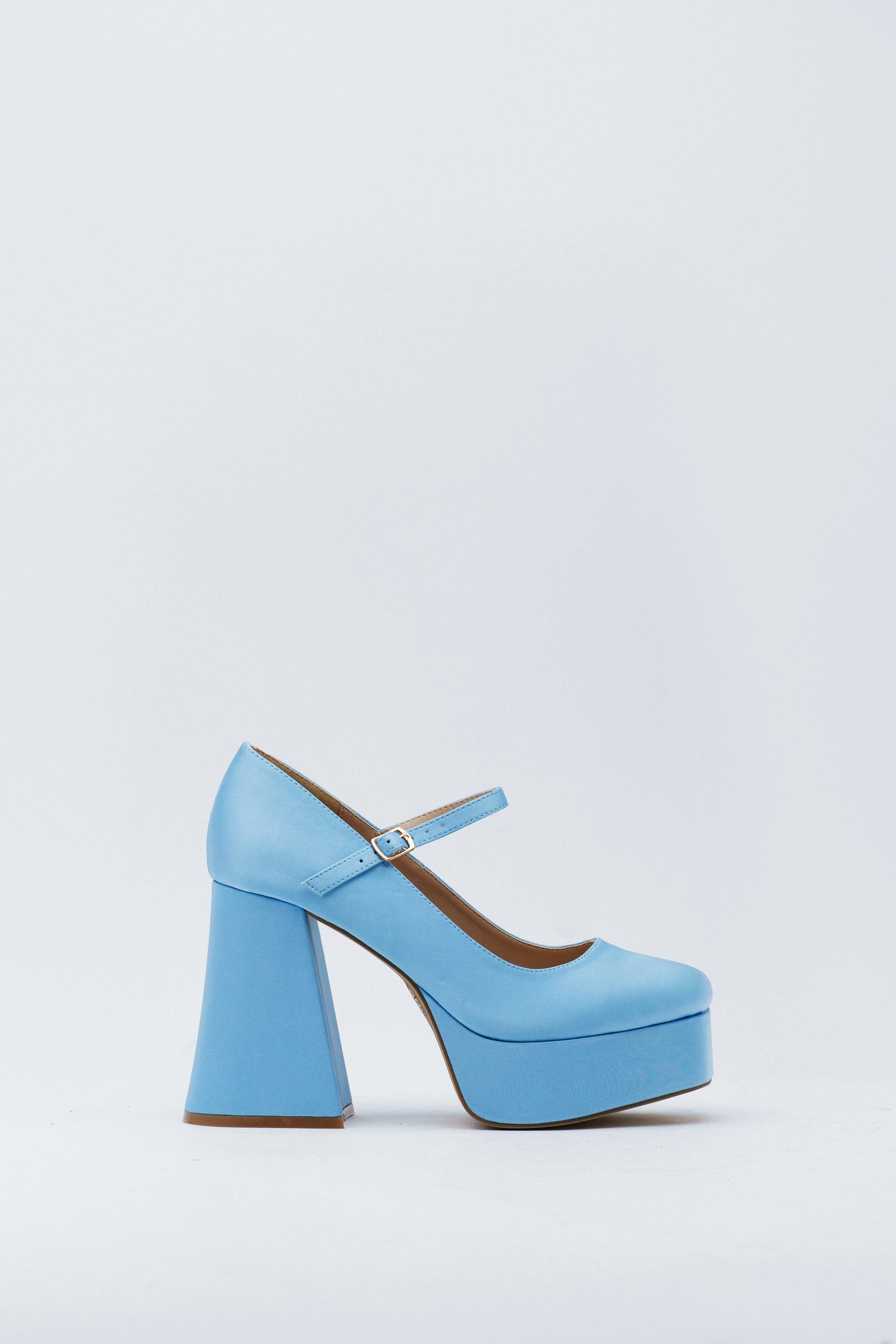 Blue mary jane outlet heels